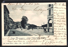 Cartolina Luino, Piazza Vittorio Emanuele, Lago Maggiore  - Autres & Non Classés