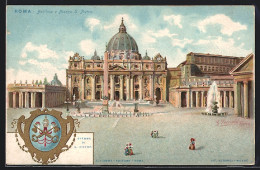 Artista-Cartolina Roma, Basilica E Piazza S. Pietro  - Autres & Non Classés