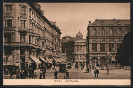 AK Wien, Operngasse Mit Strassenbahnen  - Autres & Non Classés