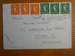 G24 GREAT BRITAIN  BELLE  LETTRE   1955   A  GIELSENKIRCHEN GERMANY  +QUEEN ELISABETH +AFF. INTERESSANT+++ - Briefe U. Dokumente