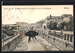 AK Wien, Blick Von Der Karolinen-Brücke Im Stadtpark Auf Das Wienportal  - Sonstige & Ohne Zuordnung