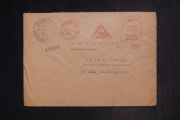 ALLEMAGNE - Enveloppe Commerciale De Leipzig Pour Paris En 1943 Avec Contrôl, Affranchissement Mécanique - L 152847 - Covers & Documents