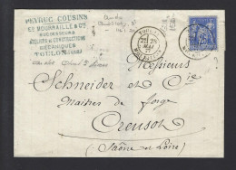 LETTRE FRANCE SAGE N° 90  PARIS 1877 - 1877-1920: Période Semi Moderne