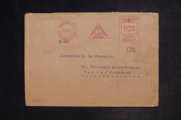 ALLEMAGNE - Enveloppe Commerciale De Leipzig Pour Paris En 1942 Avec Contrôle , Affranchissement Mécanique - L 152849 - Briefe U. Dokumente