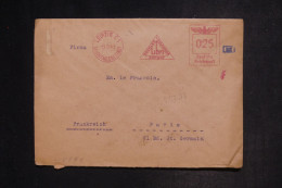 ALLEMAGNE - Enveloppe Commerciale De Leipzig Pour Paris En 1943 Avec Contrôle , Affranchissement Mécanique - L 152851 - Briefe U. Dokumente