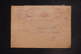 ALLEMAGNE - Enveloppe Commerciale De Leipzig Pour Paris En 1943 Avec Contrôle , Affranchissement Mécanique - L 152852 - Covers & Documents