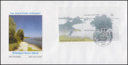 Block 62 Nationalpark Unteres Odertal, FDC ESSt Bonn Seeadler 12.6.2003 - Lettres & Documents