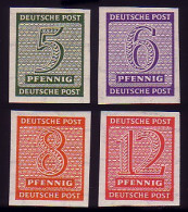 116-119X Ziffern 1945, Wz. X (Stufen Fallend) - Satz ** - Nuevos