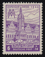 SBZ 162AX Leipziger Messe 6 Pf, WZ.1X, Violett, ** - Mint