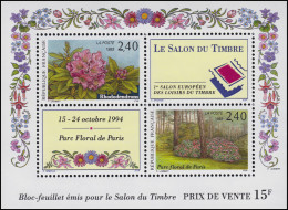 Block 13 Briefmarkenausstellung SALON DU TIMBRE Paris 1993, Block ** - Otros & Sin Clasificación