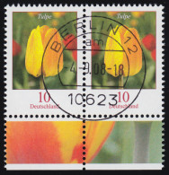 2484 Tulpe 10 Cent - Waagerechtes Paar, VS-O BERLIN 4.9.08 - Oblitérés