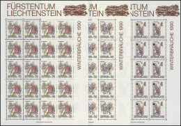 1008-1010 Winterbräuche, 3 Werte, Kleinbogen-Satz**  - Nuevos