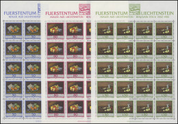 990-992 Liechtensteiner Maler Gemälde Von Benjamin Steck, Kleinbogen-Satz **  - Unused Stamps