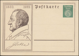 Postkarte P 213 Todestag Wolfgang Von Goethe 6 Pf. Grün, Ungebraucht - Sonstige & Ohne Zuordnung