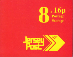Jersey Markenheftchen 0-36, Post-Emblem 1,28 Pfund 1992, ** - Jersey