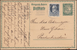 Bayern Postkarte P 93I/03 Neues Wappen DV 16 Mit 111A Ludwig MÜNCHEN 6.9.16 - Postwaardestukken