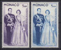 Monaco 655-656 Fürstenpaar, Neue Währung, Kompletter Satz, Postfrisch ** - Otros & Sin Clasificación