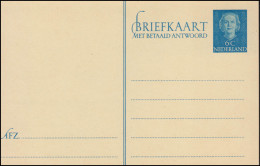 Postkarte P 252 Königin Juliane Doppelkarte 6 Cent, Ungebraucht ** / MNH - Postal Stationery