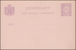 Postkarte P 14 Ziffer Doppelkarte 2 1/2 C. 1881, Ungebraucht ** / MNH - Ganzsachen