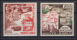 Monaco 560 Und 588 Rallye Monte Carlo, Zwei Ausgaben, Postfrisch ** - Autres & Non Classés