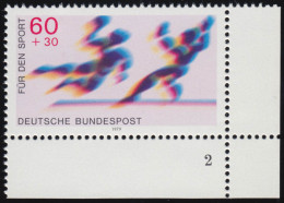 1009 Sporthilfe 60+30 Pf Handball ** FN2 - Unused Stamps