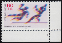 1009 Sporthilfe 60+30 Pf Handball ** FN1 - Unused Stamps