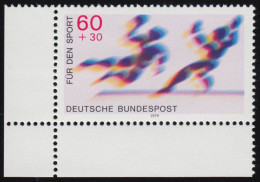 1009 Sporthilfe 60+30 Pf Handball ** Ecke U.l. - Unused Stamps