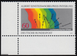 1019 Nobelpreisträger Physik Einstein ** Ecke U.l. - Unused Stamps