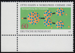 1020 Nobelpreisträger Physik Hahn  ** Ecke U.l. - Unused Stamps