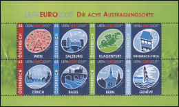 2697-2704 Fußball-EM Austragungsorte 2008  - Kompletter Kleinbogen, Postfrisch - Unused Stamps