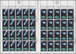 1011-1012 Europa: Europäische Weltraumfahrt, Kleinbogen-Satz ESSt - Used Stamps