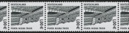 2301 SWK Euro 1,00 Schwarze Nr. - 11er-Streifen + Naht ** - Roller Precancels