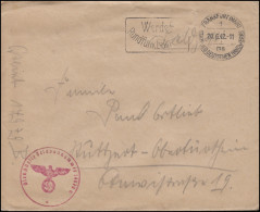 Feldpost Dienststelle 14970B Von FRANKFURT / MAIN 1 Ma - 20.6.42 Nach Stuttgart - Ocupación 1938 – 45