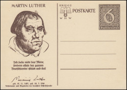 Sonderpostkarte P 285 WHW 1939 - Martin Luther, Ungebraucht - Andere & Zonder Classificatie