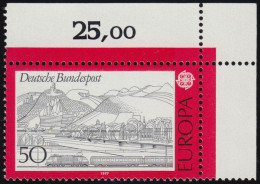 935 Europa 50 Pf Landschaften ** Ecke O.r. - Unused Stamps