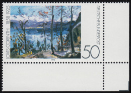 986 Impressionismus 50 Pf Corinth ** Ecke U.r. Mit PLF Heller Fleck über Stein - Unused Stamps