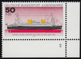 931 Jugend Schiffe 50+25 Pf ** FN2 - Nuevos