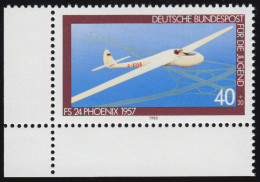 1040 Jugend Luftfahrt 40+20 Pf ** Ecke U.l. - Unused Stamps