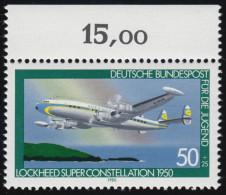 1041 Jugend Luftfahrt 50+25 Pf ** Oberrand - Unused Stamps