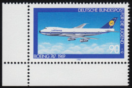 1043 Jugend Luftfahrt 90+45 Pf ** Ecke U.l. - Unused Stamps