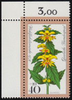 983 Waldblumen 40+20 Pf Goldnessel ** Ecke O.l. - Unused Stamps
