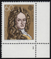 1050 Europa/CEPT 60 Pf Leibniz ** FN1 - Unused Stamps