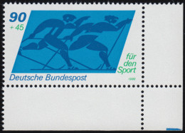 1048 Sporthilfe 90+45 Pf Skilanglauf ** Ecke U.r. - Unused Stamps