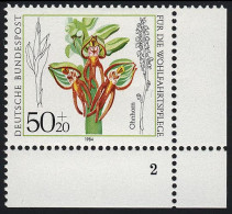 1225 Wohlfahrt Orchideen 50+20 Pf ** FN2 - Unused Stamps