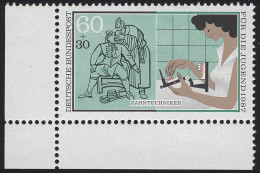 1316 Jugend Zahntechniker 60+30 Pf ** Ecke U.l. - Unused Stamps