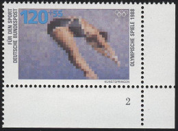 1355 Olympiade Kunstspringen 120+55 Pf ** FN2 - Ungebraucht