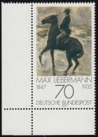 987II Impressionismus 70 Pf Liebermann ** Ecke U.l. Mit PLF II Flecken Am Bein - Unused Stamps