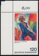 823 Expressionismus 120 Pf Kirchner ** Ecke O.l. Mit PLF Fleck Am Linken Ohr - Unused Stamps