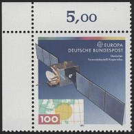 1527 Europa Weltraumfahrt 100 Pf ** Ecke O.l. - Unused Stamps