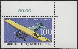 1524 Luftpostbeförderung 100 Pf ** Ecke O.r. - Unused Stamps